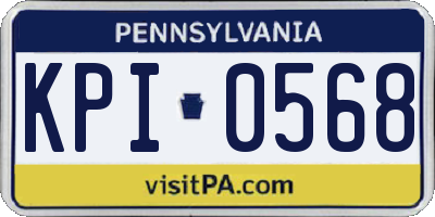 PA license plate KPI0568