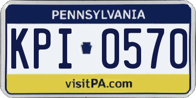 PA license plate KPI0570