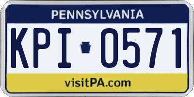 PA license plate KPI0571