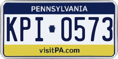 PA license plate KPI0573