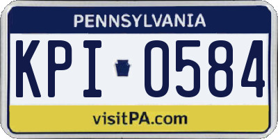 PA license plate KPI0584