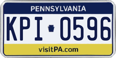 PA license plate KPI0596