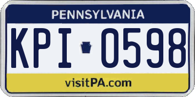 PA license plate KPI0598