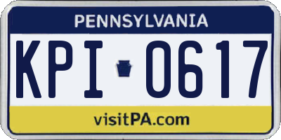 PA license plate KPI0617