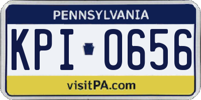 PA license plate KPI0656