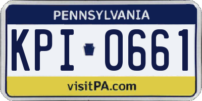 PA license plate KPI0661