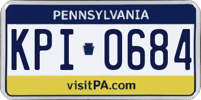 PA license plate KPI0684
