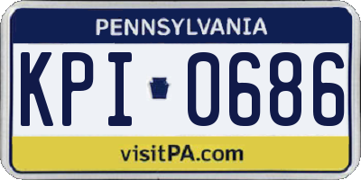 PA license plate KPI0686