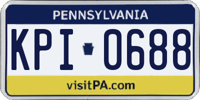 PA license plate KPI0688