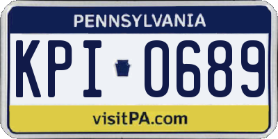 PA license plate KPI0689