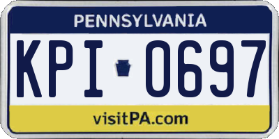 PA license plate KPI0697