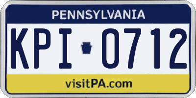 PA license plate KPI0712