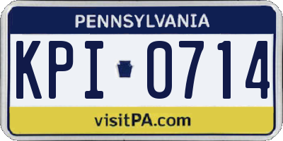 PA license plate KPI0714