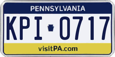 PA license plate KPI0717