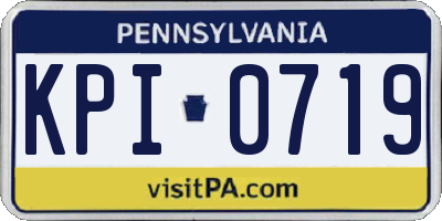 PA license plate KPI0719