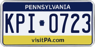PA license plate KPI0723