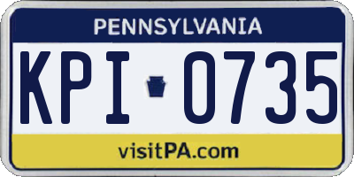 PA license plate KPI0735