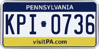 PA license plate KPI0736