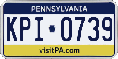PA license plate KPI0739