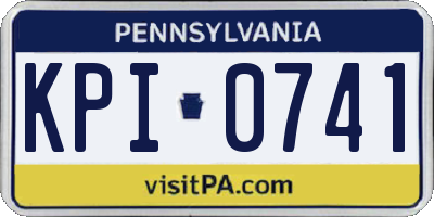 PA license plate KPI0741