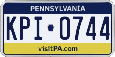 PA license plate KPI0744