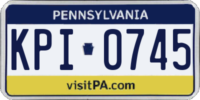 PA license plate KPI0745