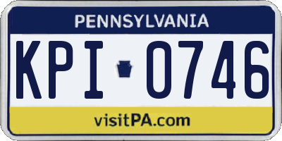 PA license plate KPI0746