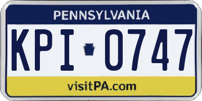 PA license plate KPI0747