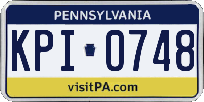 PA license plate KPI0748