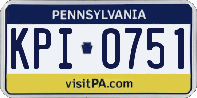 PA license plate KPI0751