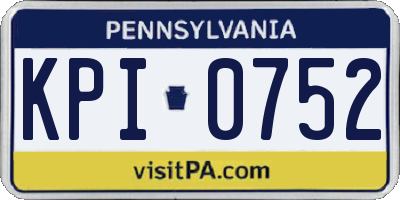 PA license plate KPI0752