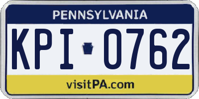PA license plate KPI0762