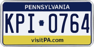 PA license plate KPI0764