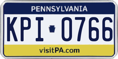 PA license plate KPI0766