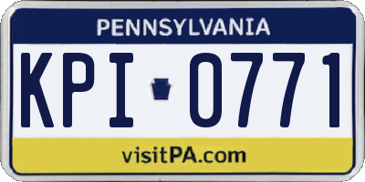 PA license plate KPI0771