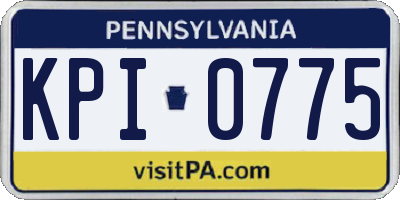 PA license plate KPI0775