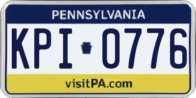 PA license plate KPI0776