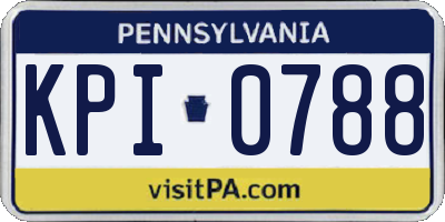 PA license plate KPI0788