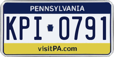 PA license plate KPI0791