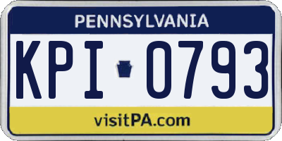 PA license plate KPI0793