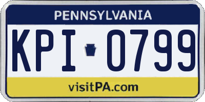 PA license plate KPI0799