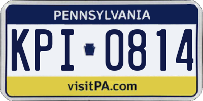 PA license plate KPI0814