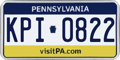 PA license plate KPI0822