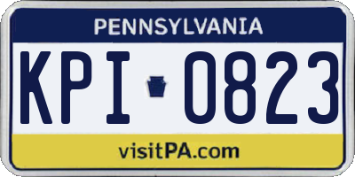 PA license plate KPI0823