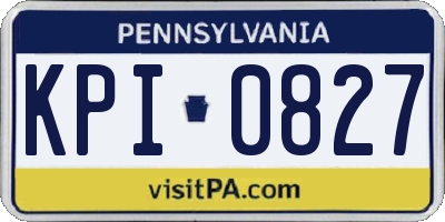 PA license plate KPI0827