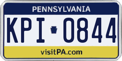 PA license plate KPI0844