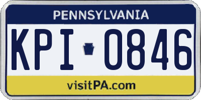 PA license plate KPI0846