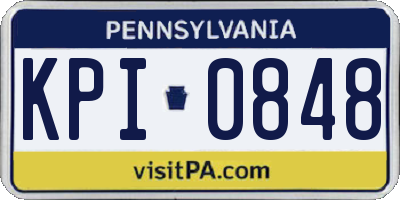 PA license plate KPI0848
