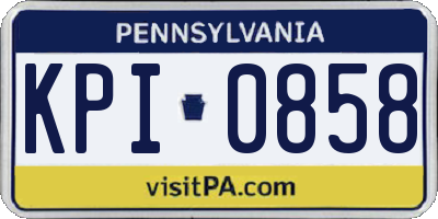 PA license plate KPI0858
