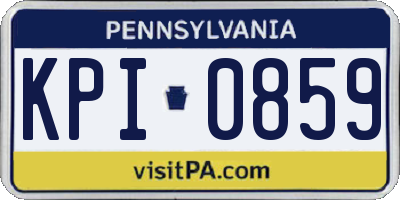 PA license plate KPI0859